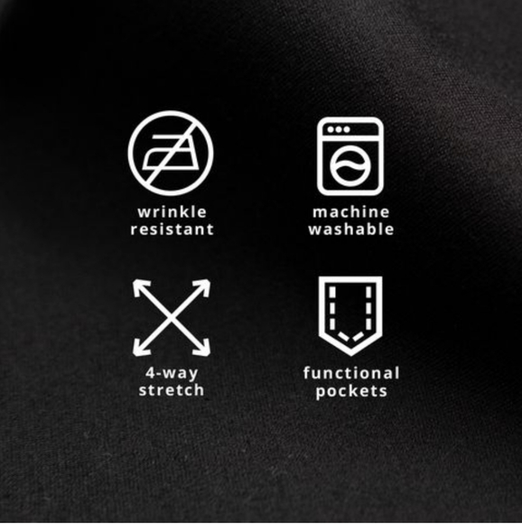 Betabrand 6 Button Straight Leg Dress Pant Yoga Pant Sz. M - Picture 7 of 8